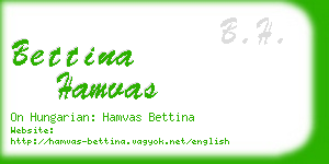 bettina hamvas business card
